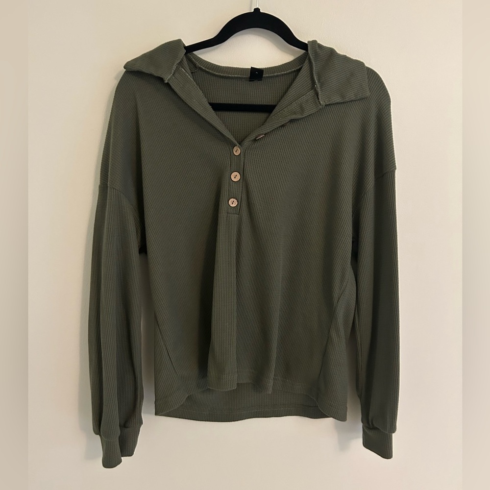 Waffle Knit Henley